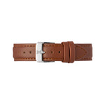 Silver and Brown Leather Watch Strap | Bow London | Chelsea X Silver