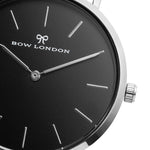 Silver and Black Face Watch | Silver Mesh Watch Strap | Bow London | Mono Chelsea X Silver